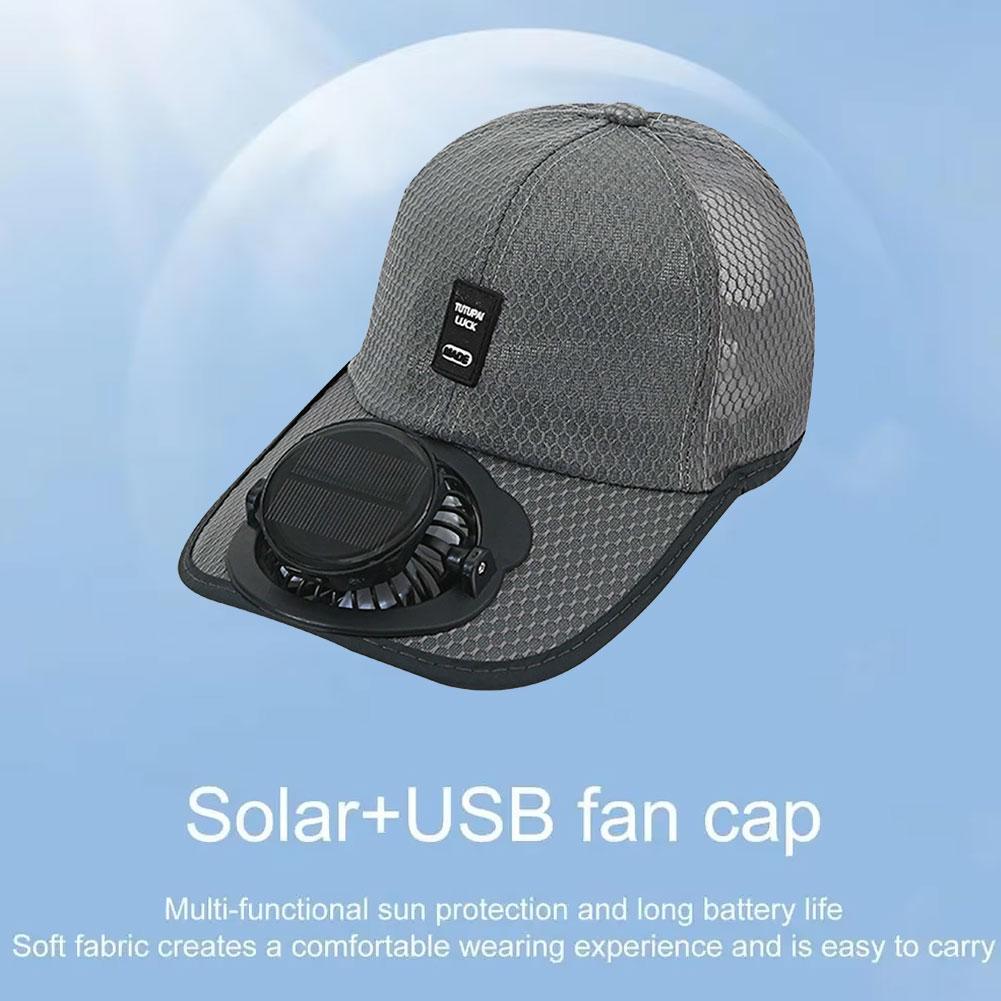 Renewable Energy Fan - Solar Fan Hat Outdoor Sun Protection