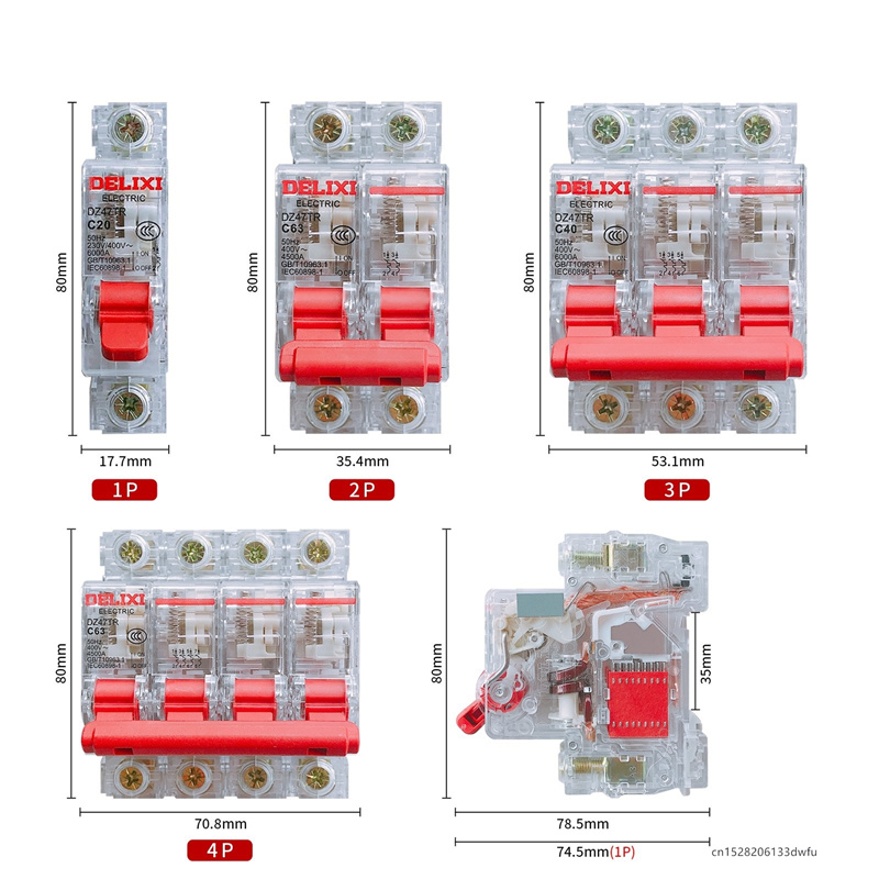 Din Rail Circuit Breaker - Transparent MCB DZ47 NXB DZ30 DZ40