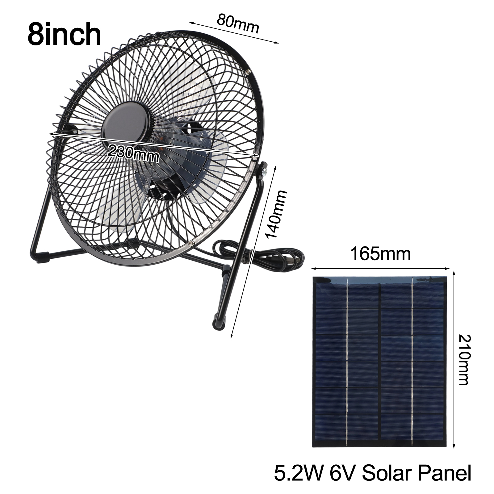 Renewable Energy Fan - Solar Panel Fan Kit 5 2W