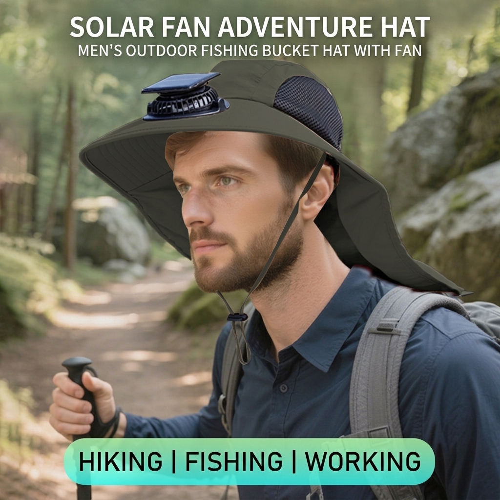 Solar Fan Hat with Neck Flap U – обзор и цена Renewable Energy Fan