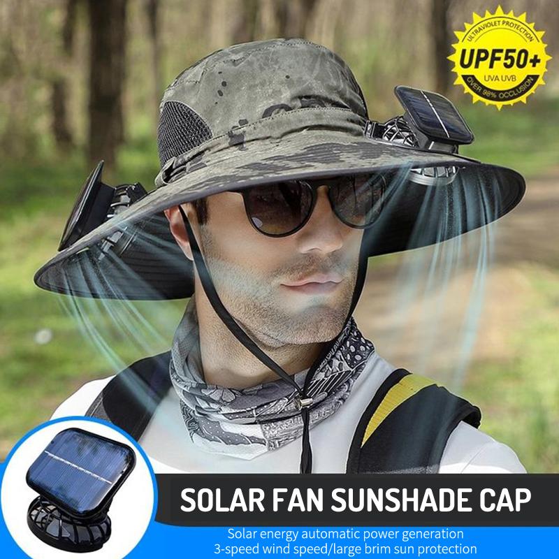 Solar Fan Bucket Hat USB Recha – обзор и цена Renewable Energy Fan