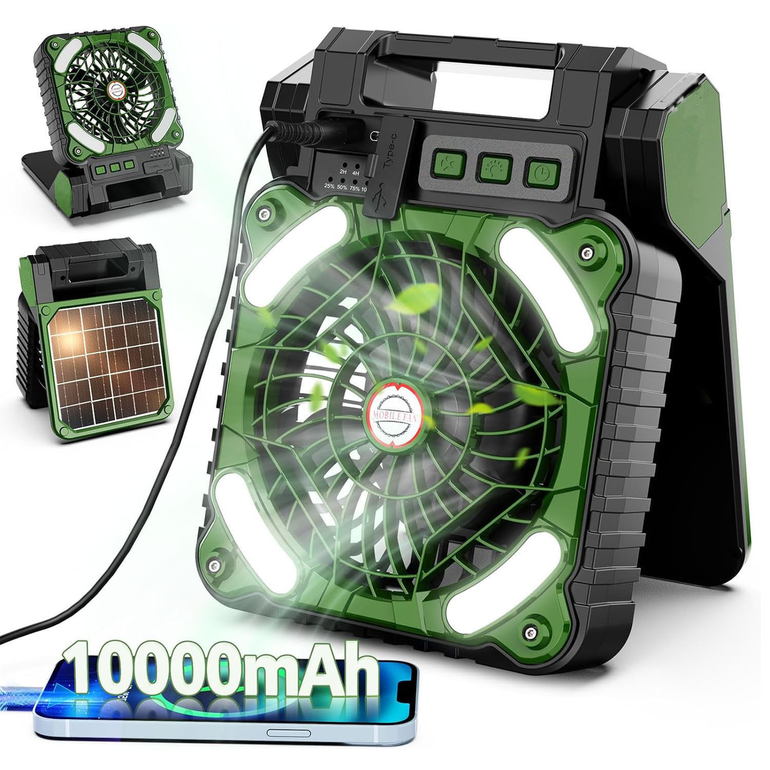 10000mAh Solar Powered Portabl – обзор и цена Renewable Energy Fan