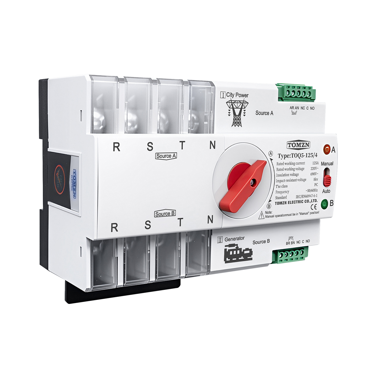 TOMZN Din Rail 2P 3P 4P ATS Du – обзор и цена Din Rail Circuit Breaker