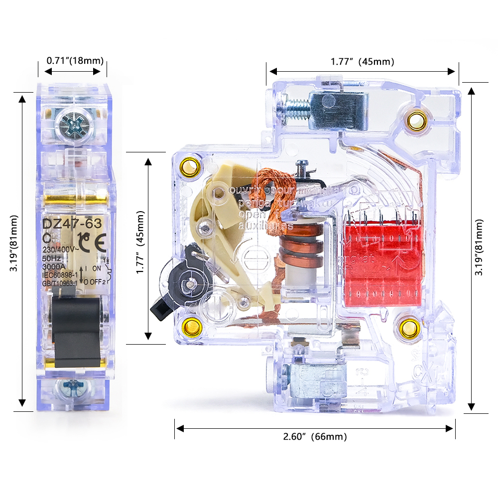 DZ47-63 Transparent Miniature  – обзор и цена Din Rail Circuit Breaker