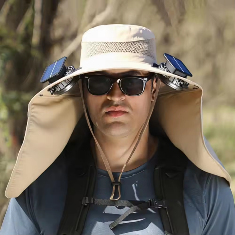 Solar Fan Hat Dual USB Recharg – обзор и цена Renewable Energy Fan