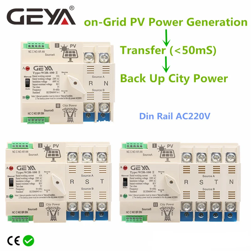 GEYA on-Grid Solar Power Autom – обзор и цена Din Rail Circuit Breaker