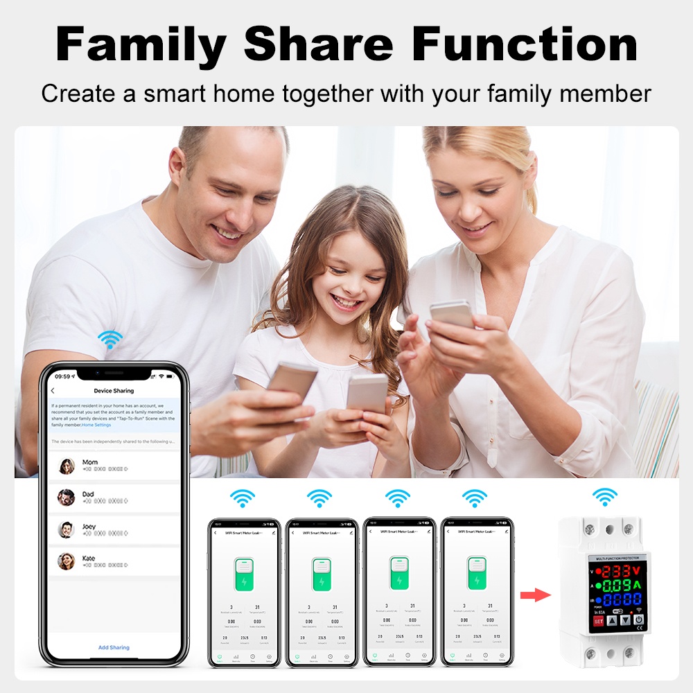WIFI 3in1 Display Circuit Brea – обзор и цена Din Rail Circuit Breaker