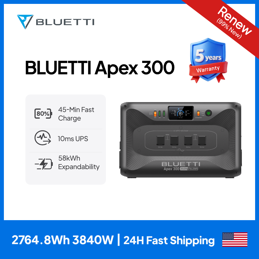 【RENEW 】BLUETTI Apex 300 2764W – обзор и цена Renewable Energy Solutions
