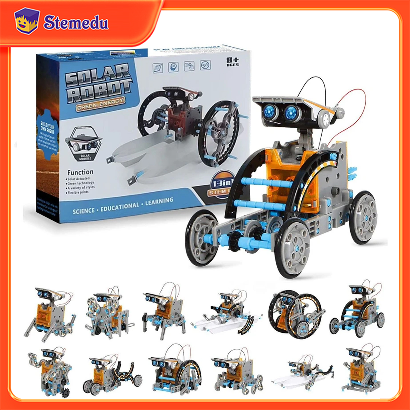 13 in 1 Solar Powered Robot Sc – обзор и цена Renewable Energy Kits
