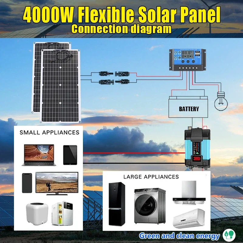 4000W Solar Panel Kit 12V To 1 – обзор и цена Renewable Energy Kits