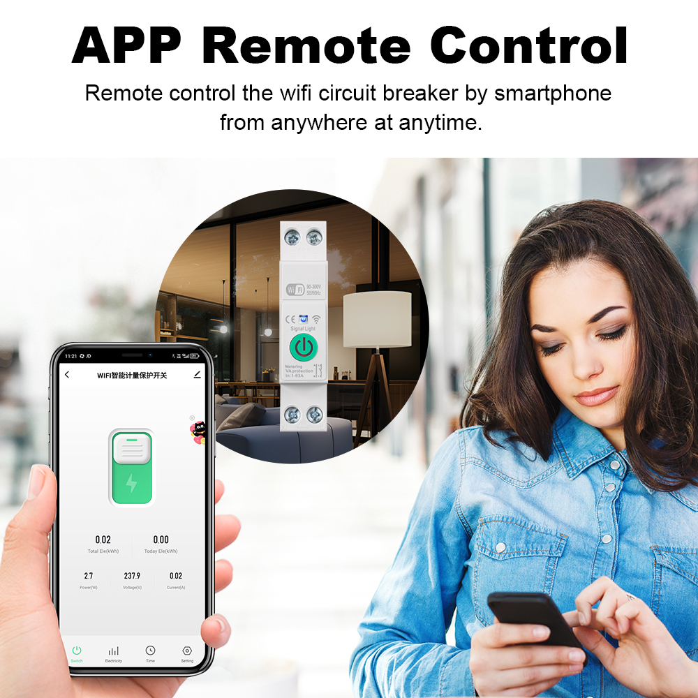Smart WiFi Circuit Breaker Swi – обзор и цена Din Rail Circuit Breaker